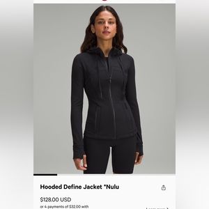 Lululemon Hooded Define Jacket - sz 6